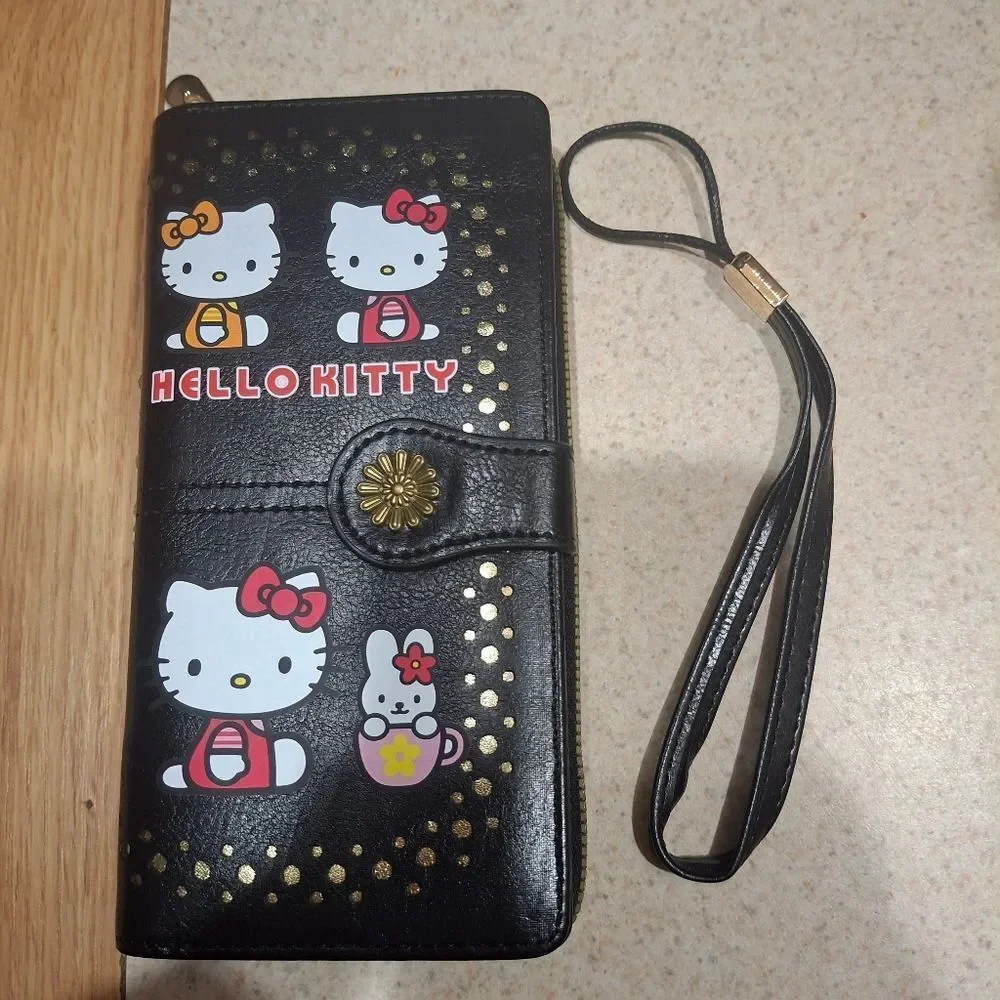 Hello Kitty Black Wallet- New